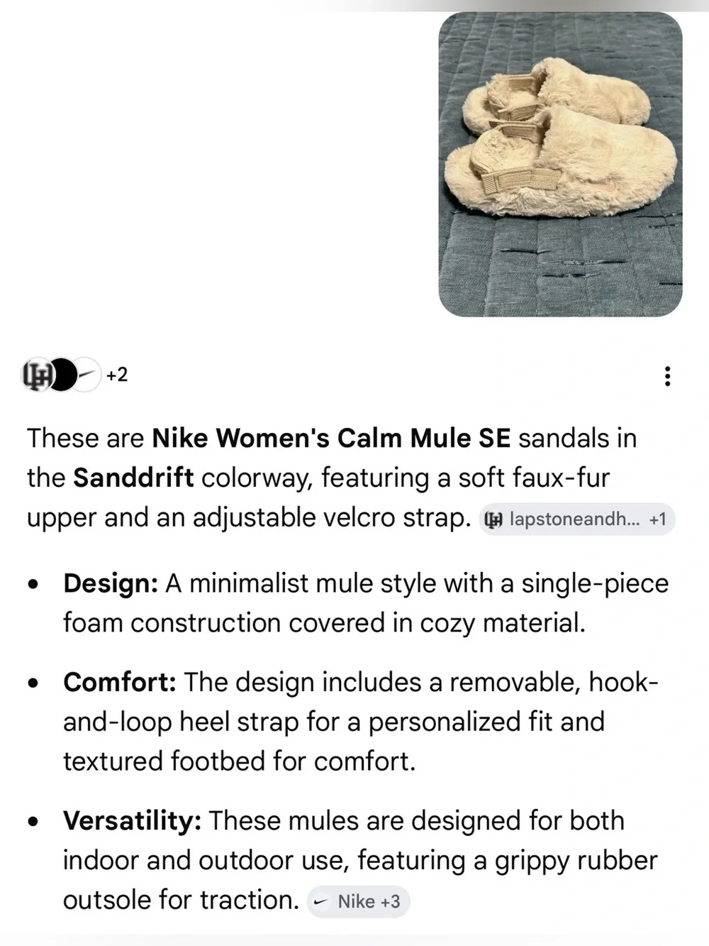 Nike Fuzzy Slide Calm Mules SE